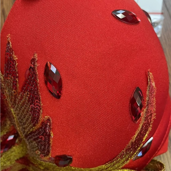 ROYAL SMEELA Belly Dance Dress Costume Dancer Red Gold size S/M NEW w/ Defect - Picture 15 of 15